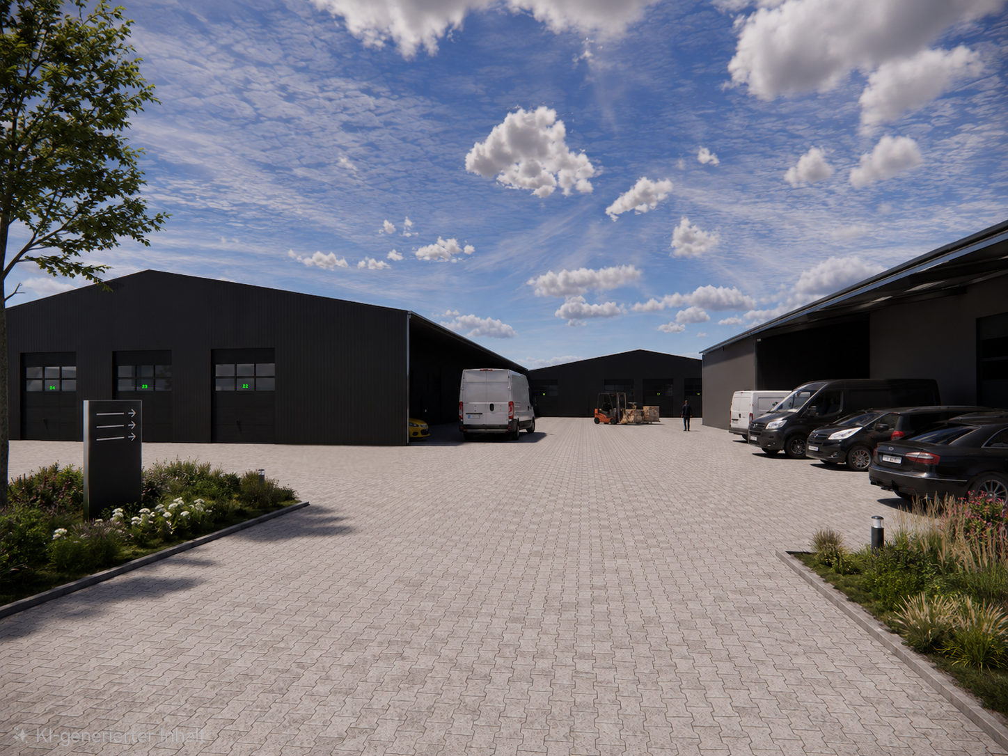 Visualisierung des erweiterten Industrieparks mit neuer Halle ab 2027